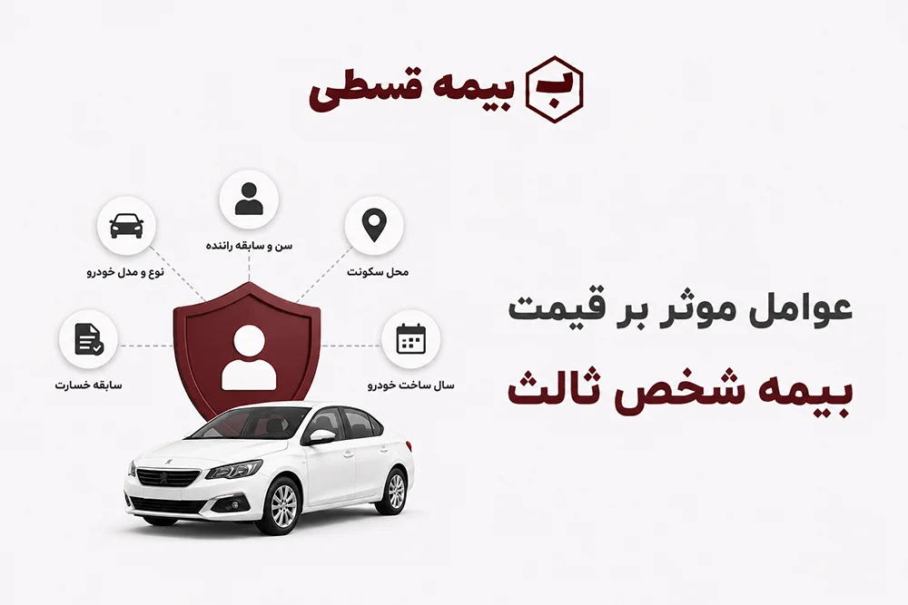 عوامل موثر بر قیمت بیمه شخص ثالث | بیمه شخص ثالث از دم قسط بدون چک