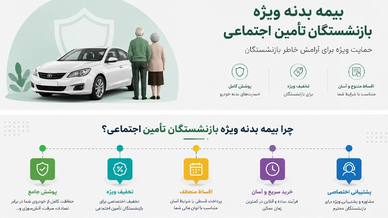 بیمه بدنه ویژه بازنشستگان تامین اجتماعی