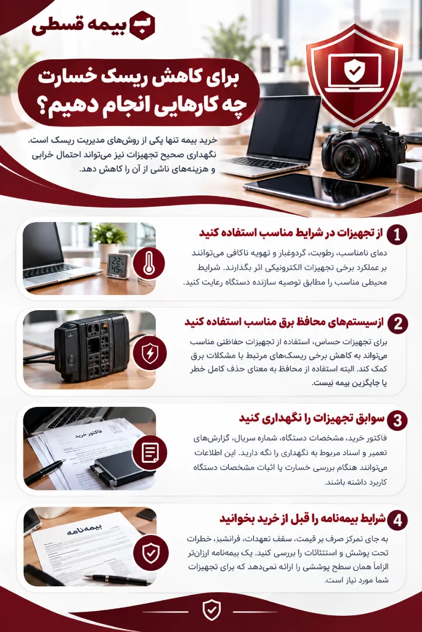 برای کاهش ریسک خسارت چه کارهایی انجام دهیم؟